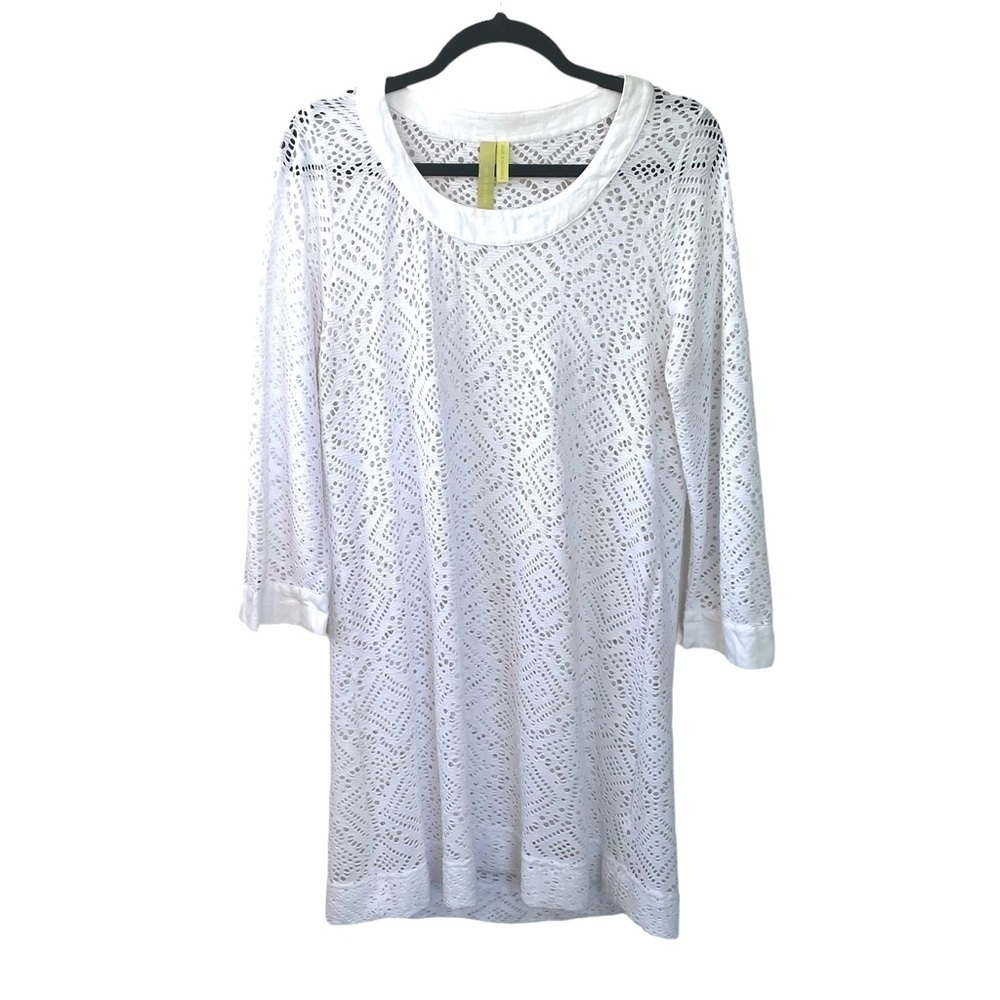 GREEN DRAGON White Swim Coverup Medium